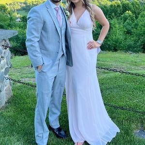 Azazie Christiana Blushing Pink Size 6 Tall